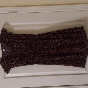 Black sun dress with floral design